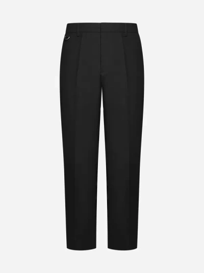 Low Brand Ford Wool-blend Trousers In Jet Black