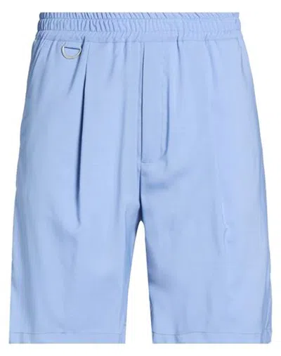 Low Brand Man Shorts & Bermuda Shorts Light Blue Size 5 Virgin Wool