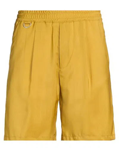 Low Brand Man Shorts & Bermuda Shorts Mustard Size 5 Virgin Wool In Yellow