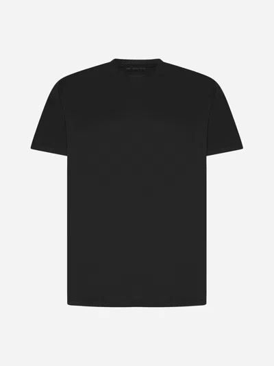 Low Brand Stretch Cupro T-shirt In Black