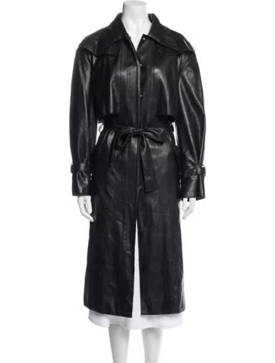 Pre-owned Low Classic Trench Coat In Blue