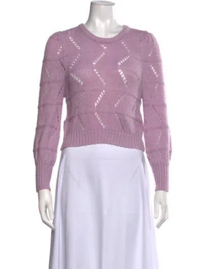 Pre-owned Lpa Patterned Crew Neck Sweater In Purple