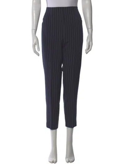 Pre-owned Lpa Striped Straight Leg Pants In Blue