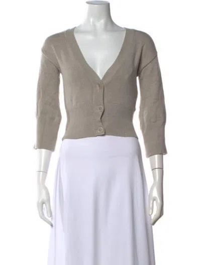 Pre-owned Lpa V-neck Sweater In Neutrals