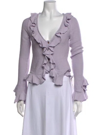 Pre-owned Lpa V-neck Sweater W/ Tags In Purple
