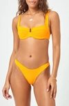 L*space Camellia Underwire Bikini Top In Mango