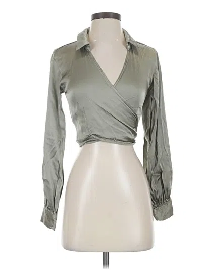 Pre-owned L*space Long Sleeve Blouse In Green