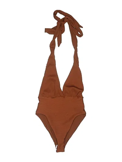 Pre-owned L*space One Piece Swimsuit In Brown