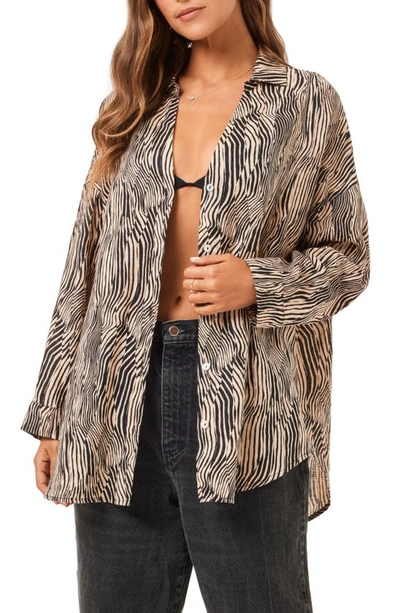 L*space Rio Linen Cover-up Tunic In Hypnotica