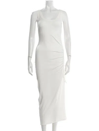 Pre-owned L*space Scoop Neck Long Dress In White