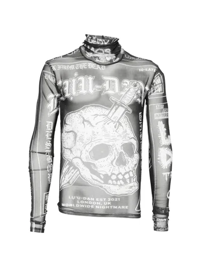 Lựu Đạn Skull-print T-shirt In Gray