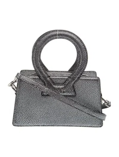 Pre-owned Luar Leather Top Handle Bag In Grey
