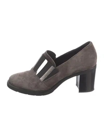 Pre-owned Luca Grossi Suede Pumps In Brown
