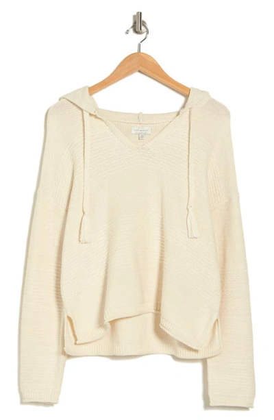 Lucky Brand Baja Hooded Pullover Sweater In Natural Multi