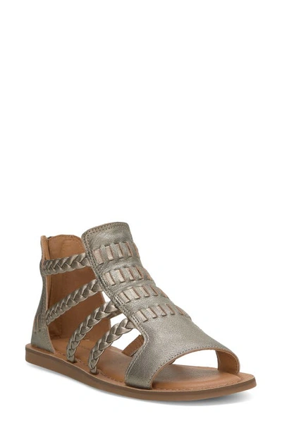 Lucky Brand Biretta Gladiator Sandal In Pewter