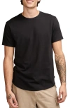 Lucky Brand Crewneck Supima® Cotton T-shirt In Jet Black