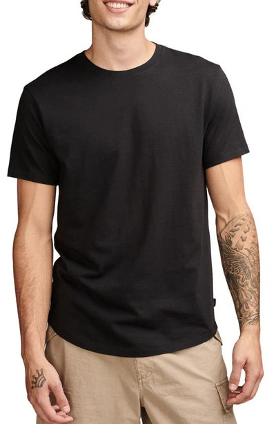 Lucky Brand Crewneck Supima® Cotton T-shirt In Jet Black