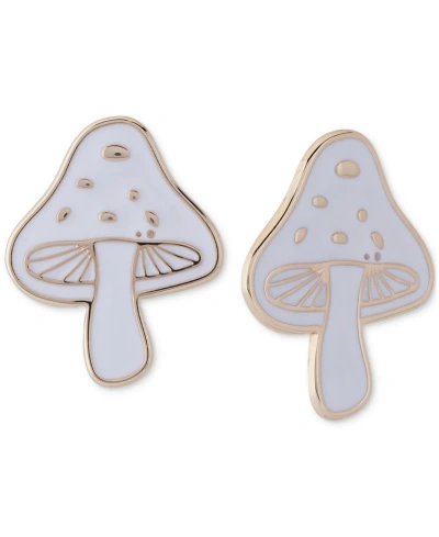 Lucky Brand Gold-tone White Mushroom Pin