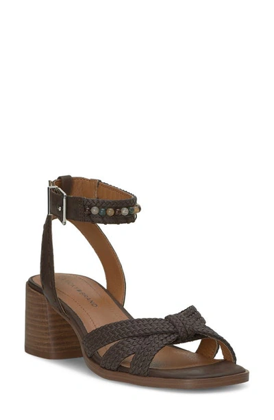 Lucky Brand Jathan Ankle Strap Sandal In Chocolate/ Ch Smhshl