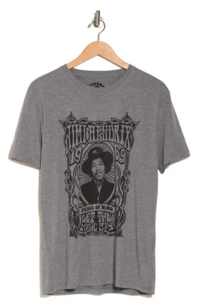 Lucky Brand Jimi Hendrix Poster Graphic T-shirt In Medium Heather Grey