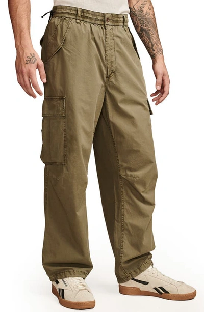 Lucky Brand Parachute Cargo Trousers In Olive Night