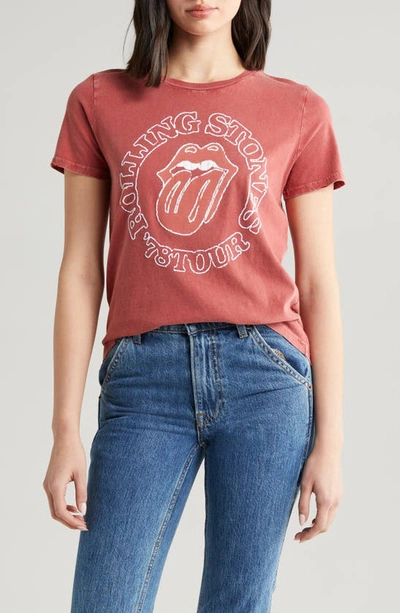 Lucky Brand Rolling Stones '78 Tour Cotton Graphic T-shirt In Brick Red
