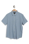 Lucky Brand San Gabriel Short Sleeve Linen Blend Button-up Shirt In Mountain Spring