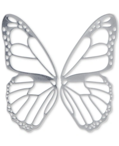 Lucky Brand Silver-tone Butterfly Wing Earrings