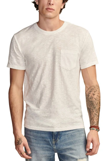 Lucky Brand Slub Pocket T-shirt In Bright White