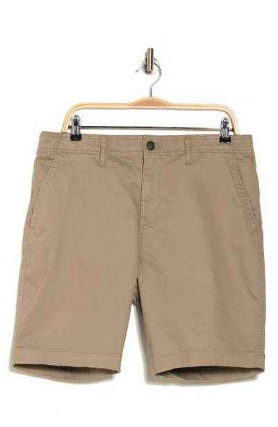 Lucky Brand Stretch Cotton Sateen Chino Shorts In Sandstone