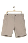 Lucky Brand Stretch Cotton Sateen Chino Shorts In Slate