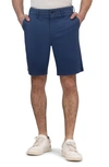 Lucky Brand Stretch Twill Flat Front Shorts In Dark Denim