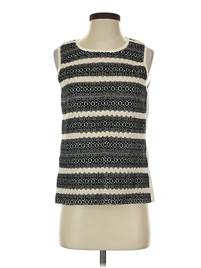 Lucky Brand Tank Top Ivory Square Neckline Tops In Black