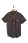 Lucky Brand Western Workwear Short Sleeve Shirt In Blackened Pearl