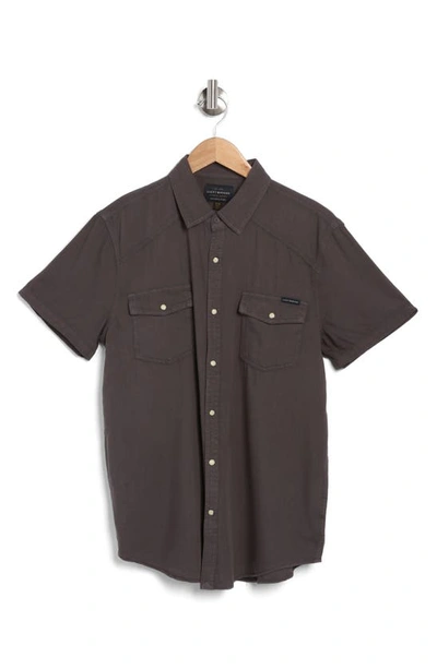 Lucky Brand Western Workwear Short Sleeve Shirt In Black