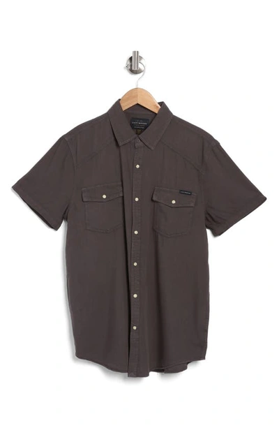 Lucky Brand Western Workwear Short Sleeve Shirt In Blackened Pearl