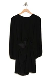 Lucy Paris Pilar Cutout Long Sleeve Dress In Black