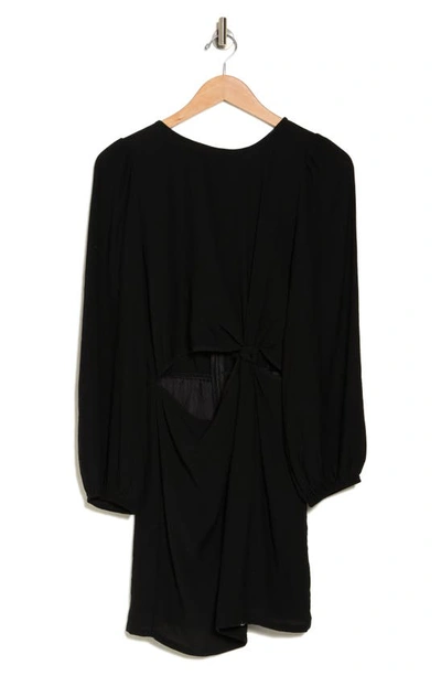 Lucy Paris Pilar Cutout Long Sleeve Dress In Black