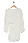 Lucy Paris Pilar Cutout Long Sleeve Dress In White