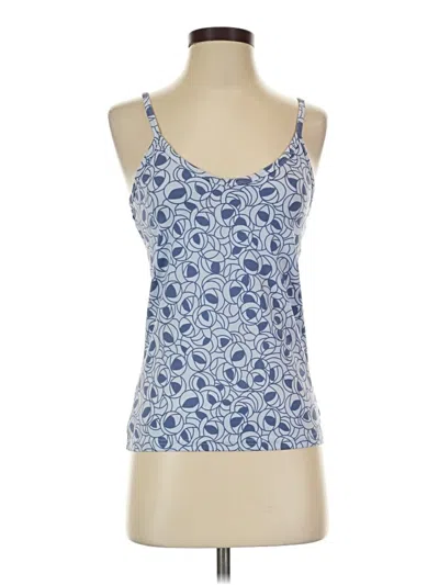 Pre-owned Lucy Tank Top Blue Halter Neckline Tops