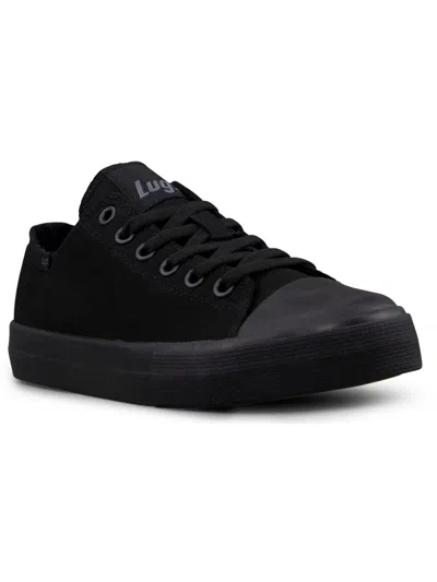 Lugz Stagger Lo Womens Canvas Lifestyle Casual And Fashion Sneakers In Black