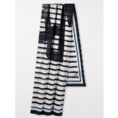 Luisa Cerano Scarf With Printed Lettering 898774 9355 Col 7072 In Multi