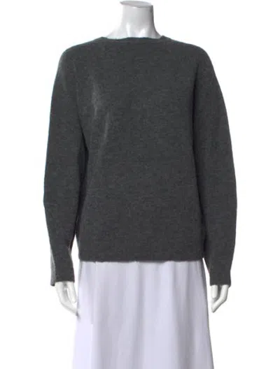Pre-owned Luisa Cerano Wool Crew Neck Sweater In Grey