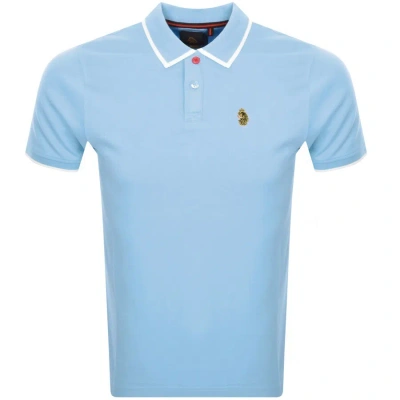 Luke 1977 Meadtastic Polo T Shirt Blue