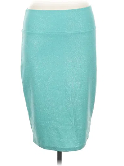 Pre-owned Lularoe Formal Skirt In Teal