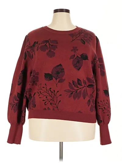 Pre-owned Lularoe Pullover Sweater In Burgundy
