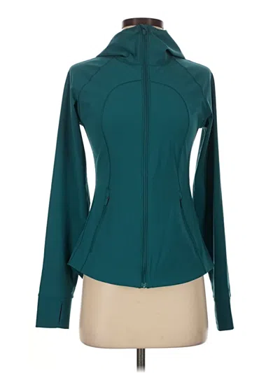 Pre-owned Lululemon Athletica Track Jacket In Teal