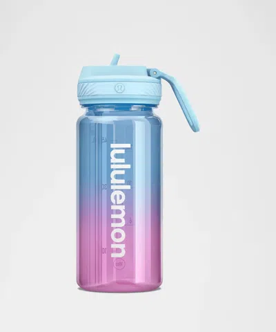 Lululemon Back To Life Clear Bottle 18oz Straw Lid