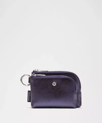 Lululemon Smooth Leather Alternative Double-zip Clippable Card Pouch