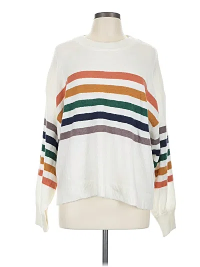 Pre-owned Lulus Pullover Sweater In White